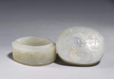 图片[3]-Jade oval box carved with flowers, Ming dynasty (1368-1644)-China Archive